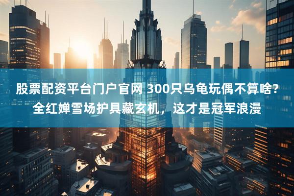 股票配资平台门户官网 300只乌龟玩偶不算啥?全红婵雪场护具藏玄机,这才是冠军浪漫