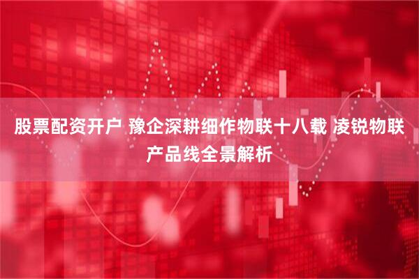 股票配资开户 豫企深耕细作物联十八载 凌锐物联产品线全景解析